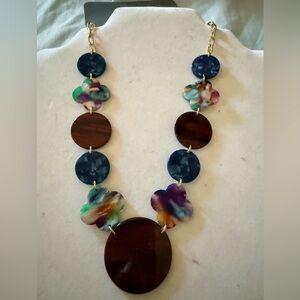 Liz Claiborne Colorful Disc Necklace